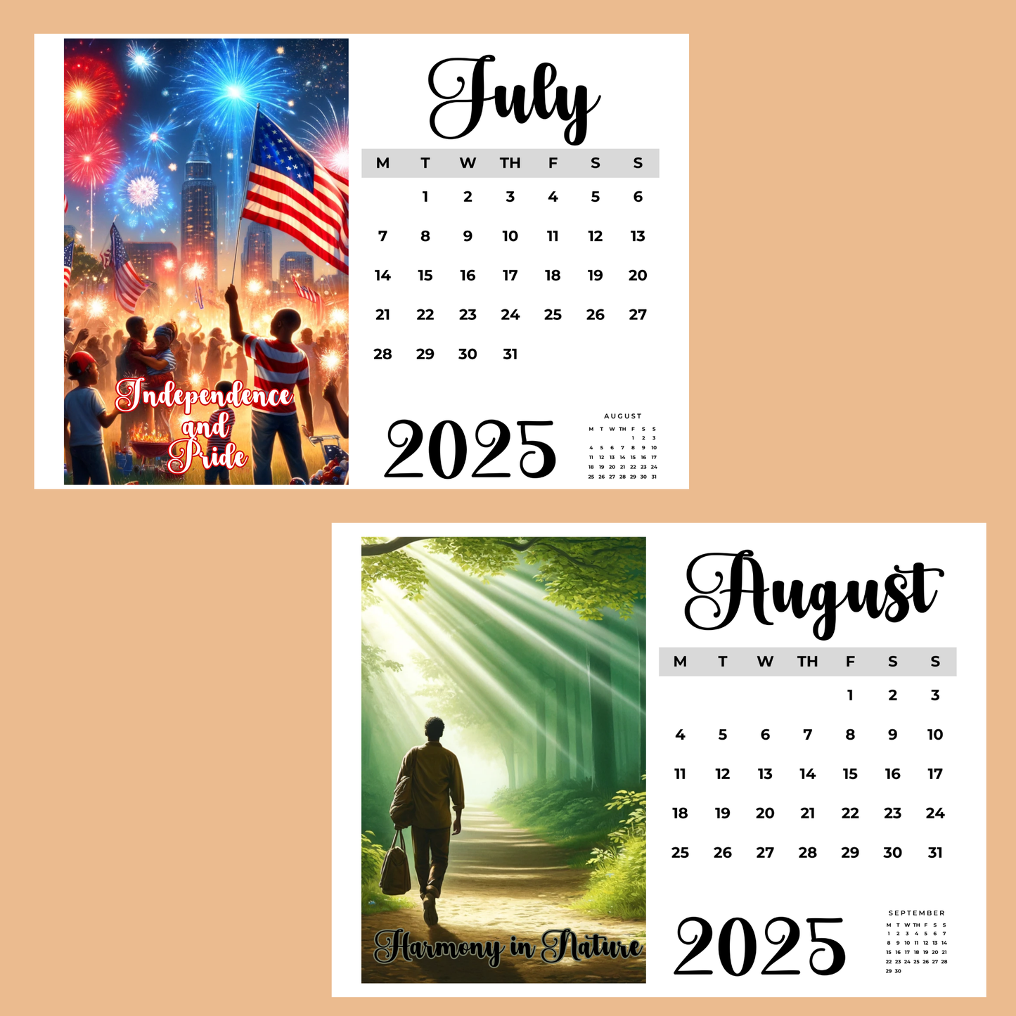 Seasons of Inspiration Instant Download & Printable Calendar