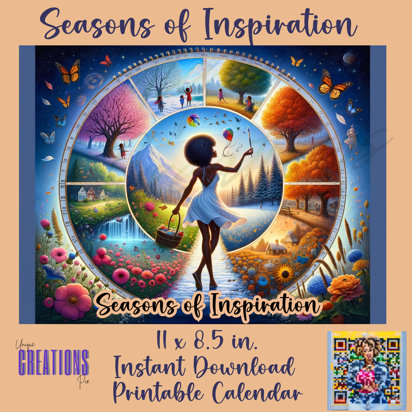 Seasons of Inspiration Instant Download & Printable Calendar