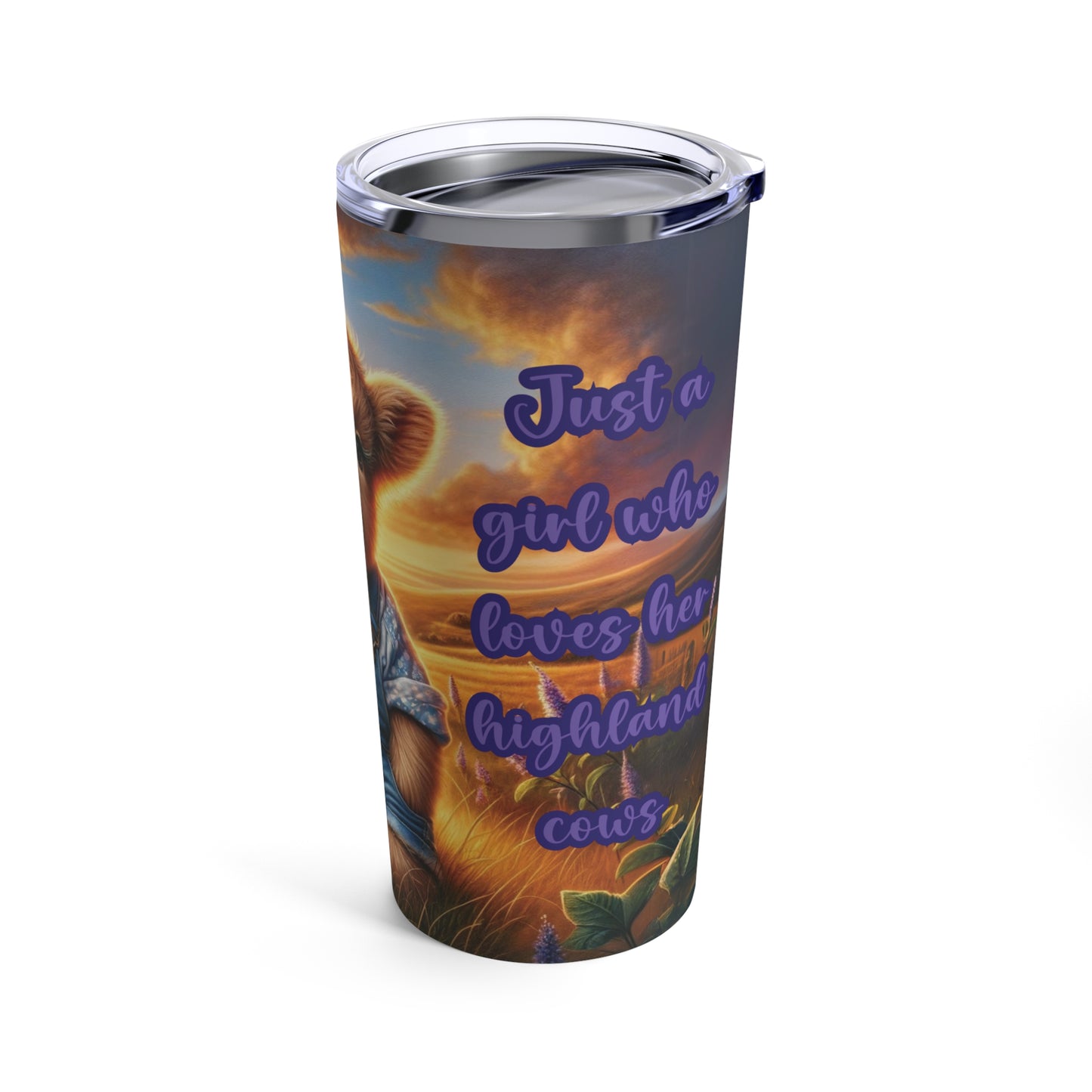 Girl Who Loves Highland Cows Tumbler 20oz