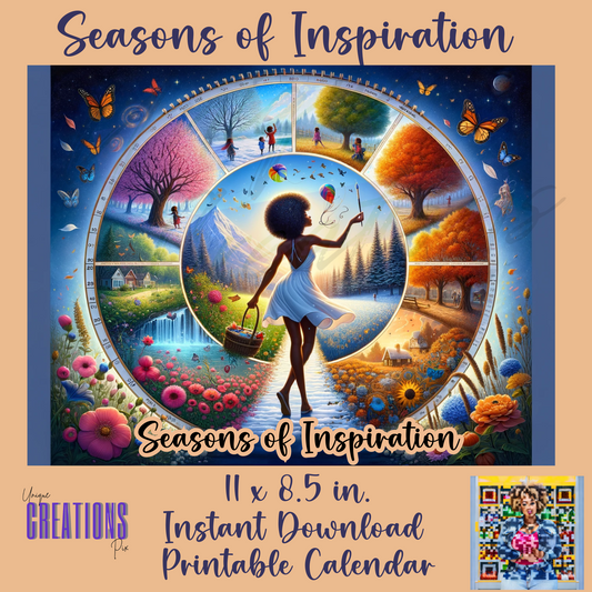 Seasons of Inspiration Instant Download  & Printable Calendar