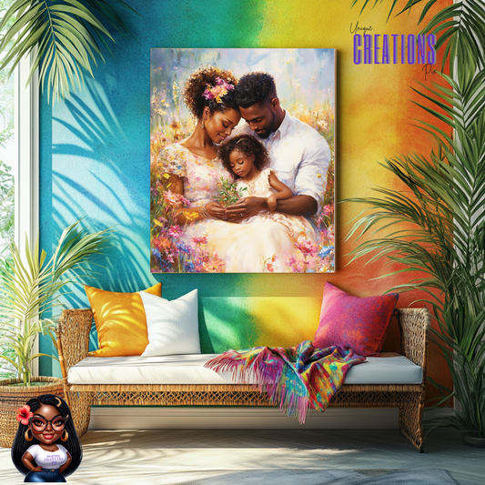 A Moment of Pure Love – Vibrant Family Wall Art 🌸✨